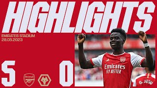 HIGHLIGHTS | Arsenal vs Wolves (5-0) | Xhaka (x2), Saka, Jesus, Kiwior