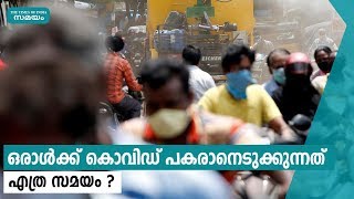 ഒരാള്‍ക്ക് കൊവിഡ് പകരാനെടുക്കുന്നത് എത്ര സമയം ? | Samayam Malayalam |