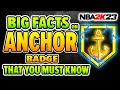 ANCHOR badge BIG FACTS that you must KNOW