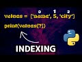 Python tutorial : in less than 2 MINUTES learn INDEXING in PYTHON