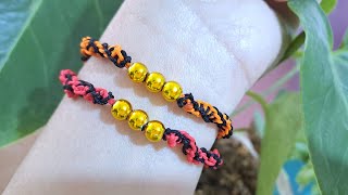 Macrame Bracelets Spiral Knot with beads | Macrame Bracelets Tutorial for begginers♥️