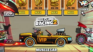HILL CLIMB RACING 2 - NEW VEHICLE MUSCLE CAR FULLY UPGRADED
