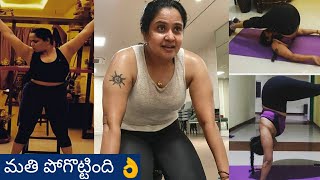 Actress Pragathi Gym Workout At Home  | Pragathi Workout |Pragathi Aunty Hot Dance At Home #Pragathi