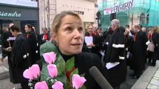 A Périgueux, les avocats manifestent contre la loi Macron