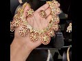 22ct 916kdm gold polki rosecut diamond and ruby necklace