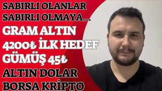 UYARIYORUM‼️ALTIN İLK HEDEF 4200₺.Altın Yorumları.Gümüş 45₺.Gümüş Yorumları.Borsa.Bitcoin.Dolar