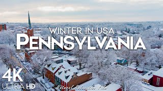 Winter Pennsylvania, USA 4K UHD - Scenic Relaxation Film With Relaxing Music and Winter Videos