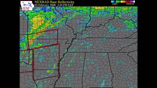 Radar loop of Super Tuesday Outbreak Feb 5 & 6 2008