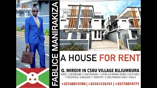 A HOUSE FOR RENT IN BUJUMBURA  #CSBUVILLAGE, MIROIR by Fablice