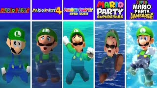 Evolution of Luigi Falling in Water, Drowning and losing in Mario Party Games (1998-2024)