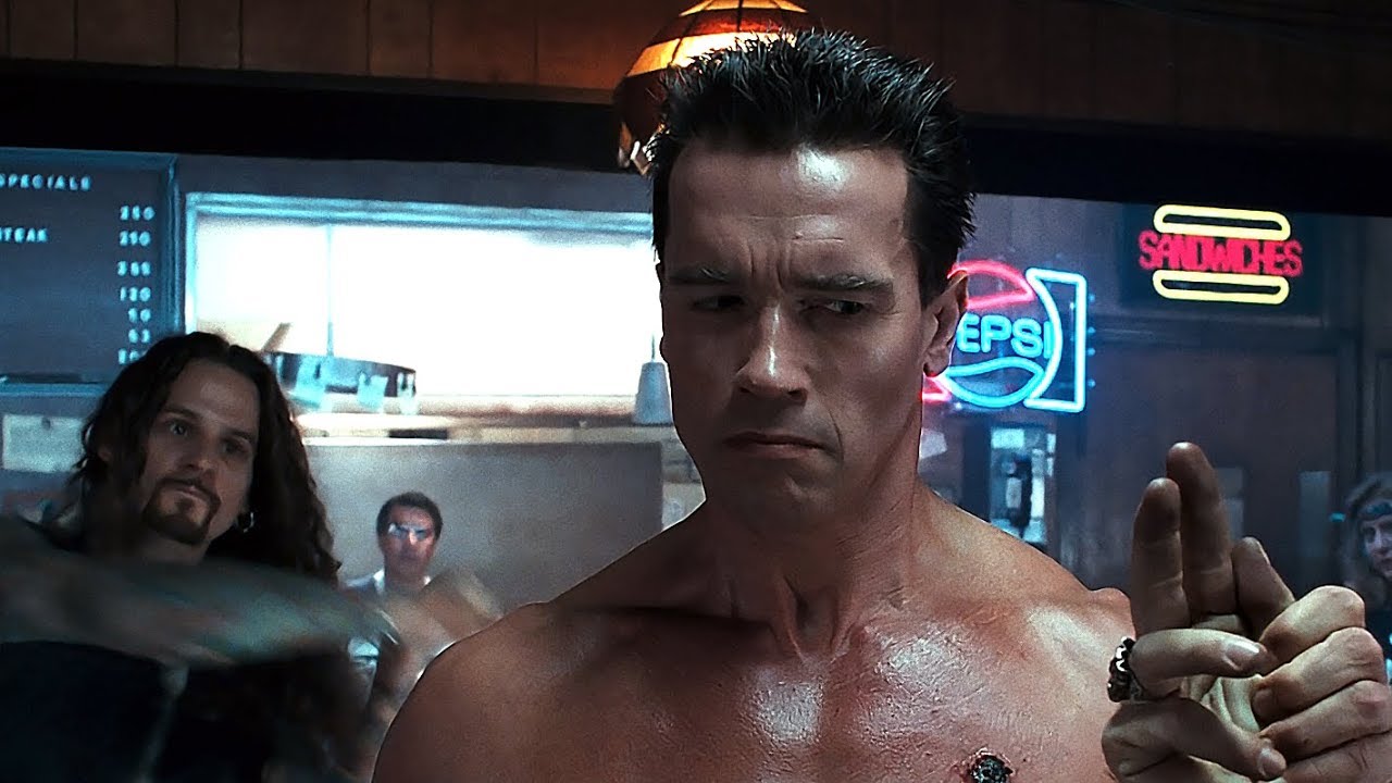 Терминатор 1984 Шварценеггер мотоцикл