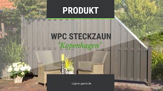 WPC Sichtschutzzaun Kopenhagen, Hohlkammerprofil, 180x180 cm, schokobraun | Ligna Gard