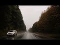 rainy scenic autumn drive in olympic national park relaxing sounds 4k