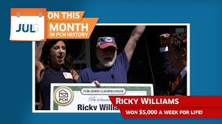 On This Month: Ricky Williams Wins $5,000.00 A Week For Life!