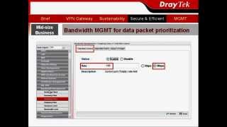 DrayTek Vigor3900 Ancho de banda MGMT