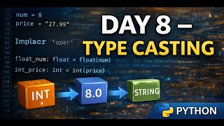 Lesson 08 - Type Casting in Python | How to Convert Data Types in Python | 100 Days of Python