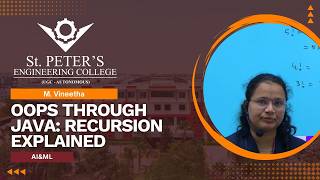OOPs through Java: Recursion Explained | AI & ML | M. Vineetha