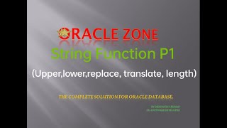 String Function in SQL(Part 1) | Upper,Lower,Length,Replace,Translate | Oracle Database for Beginner