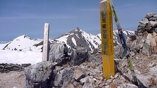 BCクロカンで行く北アルプス（猿倉〜白馬鑓ヶ岳往復：鑓温泉入浴）2015年5月1日 Crosscountry skiing downhill  in Hakuba