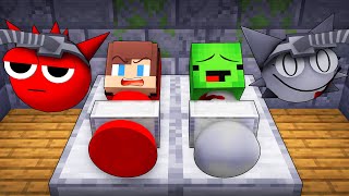 JJ and Mikey Shapeshift to SPRUNKI Exe in Minecraft - Maizen