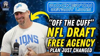 The DETROIT LIONS Free Agency Strategy Just Changed
