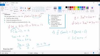 O Level IGCSE Mathematics Function notation