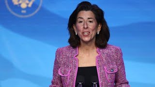 Biden's pick for Secretary of Commerce Gina Raimondo testifies before the US Senate