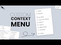 Custom Context Menu / Custom Right Click | HTML5 CSS3 | Zia Codes