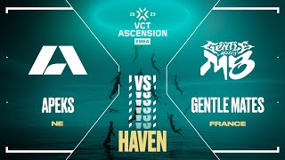 [FR] GENTLE MATES vs APEKS - Map 1 - VCT Ascension EMEA 2023 - Grande Finale