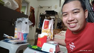 MUKBANG!Kenny吃播KFC焗白汁雞扒飯炸雞2人餐飲黑百事走冰$94\u0026麥當勞$45雙層魚柳包餐加大飲無糖可樂走冰