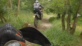 Enduro Practice POV Four Marks HARD ROUTE MISJUDGED The BIG Log! GO PRO 2023