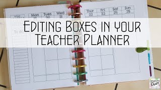 Editing Boxes in Your Teacher Planner