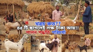 ৪৫টি ছাগলেই লক্ষ টাকা আয় | খরচ কত | পালন পদ্ধতি ও পরিচর্যা দেখুন | Agro Dream Bangla