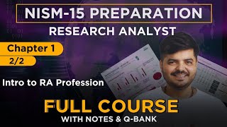 NISM Research Analyst Exam  2024 | FULL COURSE - Chapter 1, Part - B