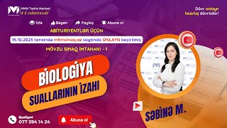 Biologiya / Abituriyent Onlayn MSİ-1 sualların izahı / Səbinə Heydərli