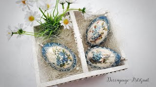 Decoupage 🥚🌸🥚 Easter eggs in flowers  🌸 pisanki wielkanocne w kwiaty #itdcollection 🥚 DIY tutorial..