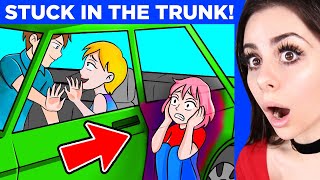 I Got Stuck in my MOMS Trunk and Saw EVERYTHING ! - My Story Animated