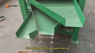 Waste Glass Recycling Crusher | Glass Cullet Three Stage Screening