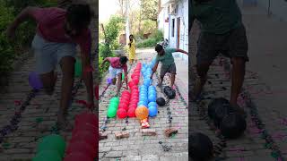 300 Balloon Popping Challenge Race #game #shorts