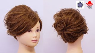 面と束感を混ぜた、かぶせのまとめ髪の作り方 ZENヘアアレンジ200