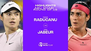 Emma Raducanu vs. Ons Jabeur | 2024 Abu Dhabi Round of 16 | WTA Match Highlights