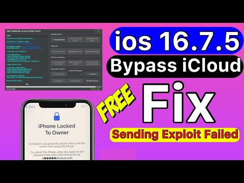 iPhone Locked to Owner iOS 16.7.5 FREE iCloud Bypass Fix Failed Exploit Sending Error 007 Ramdisk