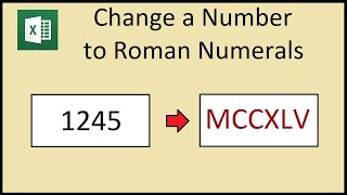 How to change numbers to Roman numerals in Excel