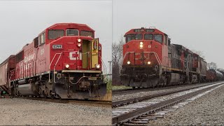 CP SD60M Leader! BONUS CN CANADIAN Cab In Snow!