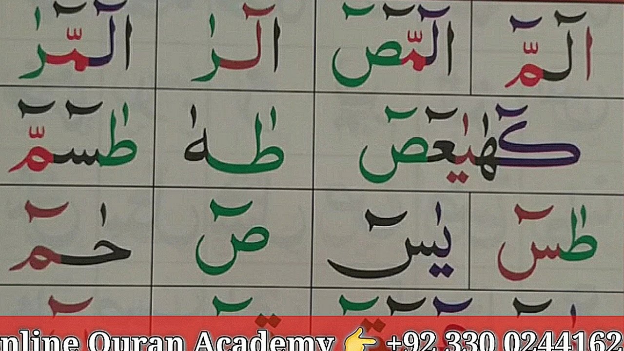 Huroof Muqatta'at{ Noorania Qaida Lesson #03 With Tajweed} Arabic ...