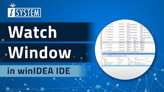 Watch Window in TASKING winIDEA
