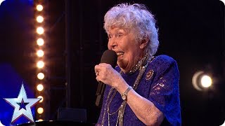 90-year-old Audrey Leybourne rolls back the years! | Auditions | BGT 2018