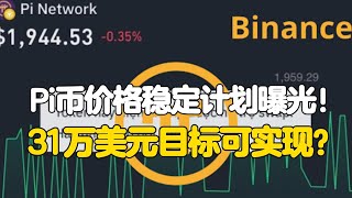 Pi Network：Pi币价格稳定计划曝光！31万美元目标可实现？