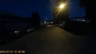 Driving an Electric Scooter E-bike at Night ~ Vancouver  - GIO 500W SJ4000