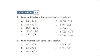 Kunci Jawaban Buku Paket Matematika Kelas 8 Kurikulum Merdeka Halaman 33 (Soal Latihan 1.2)